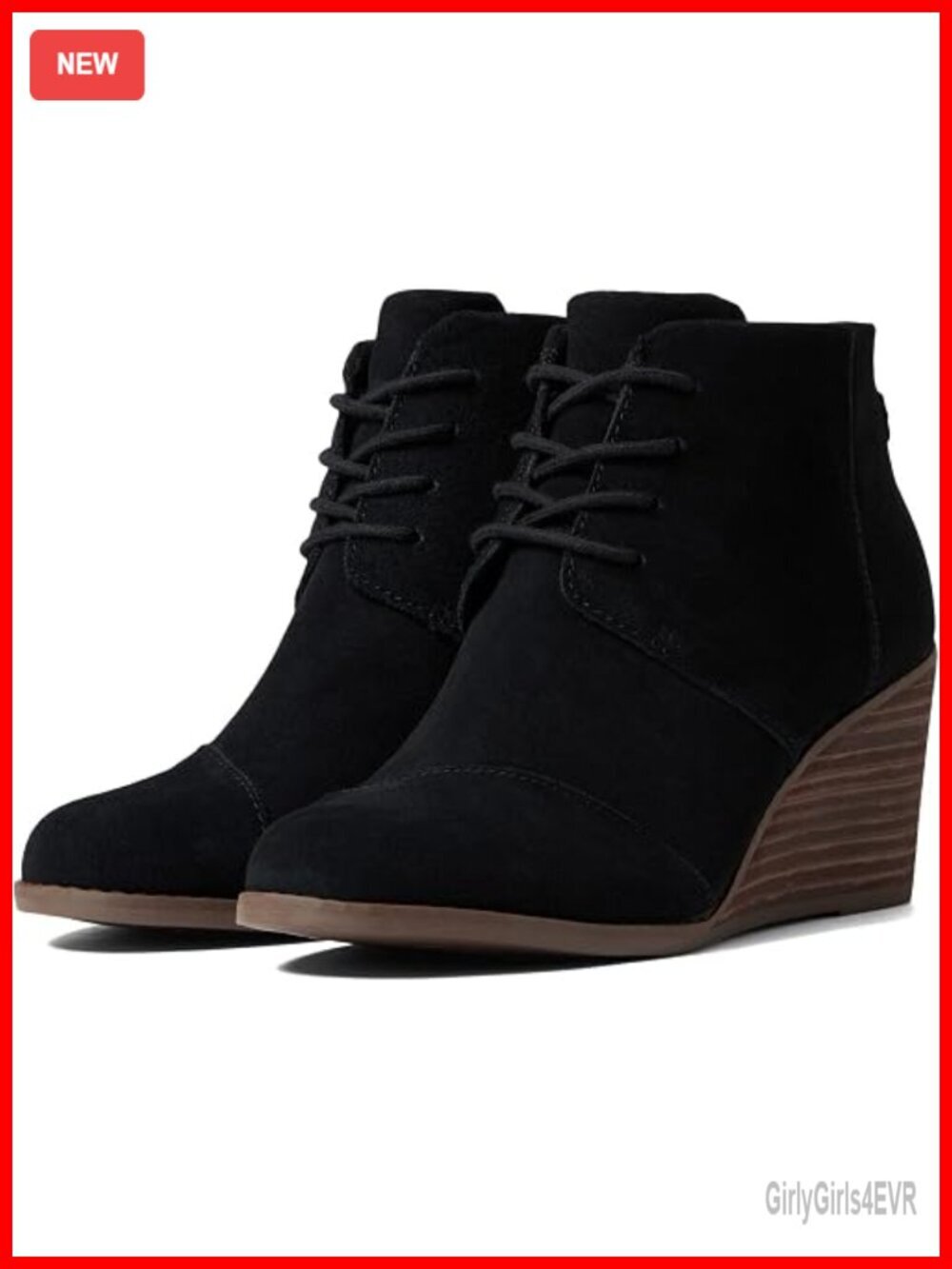Round-Toe Wedge Bootie with Glitter Finish, Pull-On Style, Cushioned Footbed